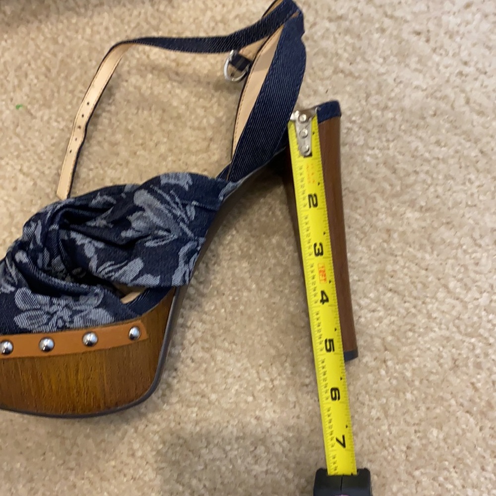 Jessica Simpson denim platform heel shoes - Picture 7 of 8